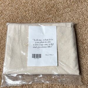 Mary Oliver Quote Canvas Tapestry